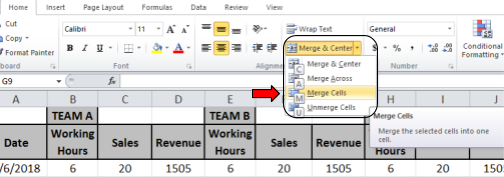 returning a space in a merged cell in excel for mac